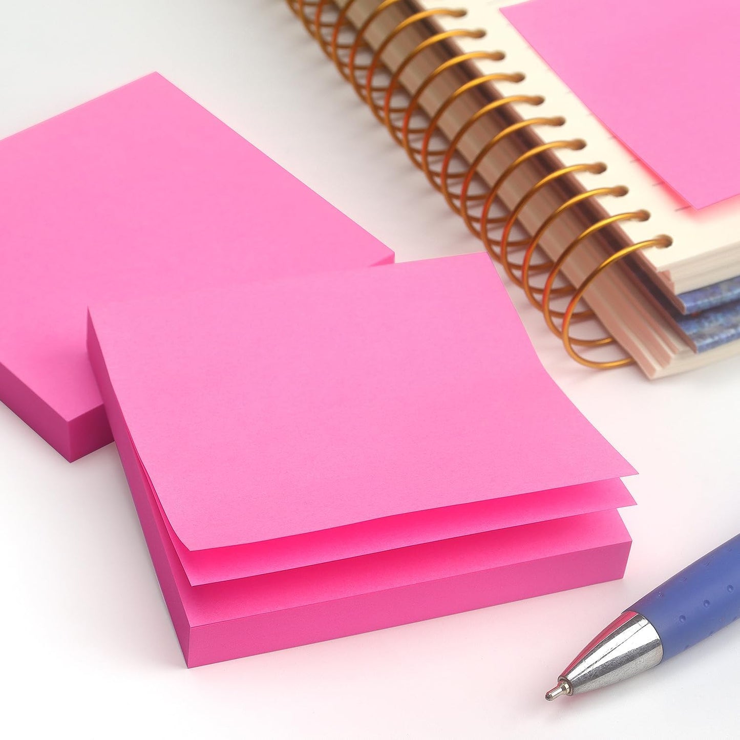 Sticky Notes 3x3 Self-Stick Notes Pads with 6 Bright Colors, Easy to Post for Office, School, Home, 6 Pads/Pack, 100 Sheets/Pad (Red)