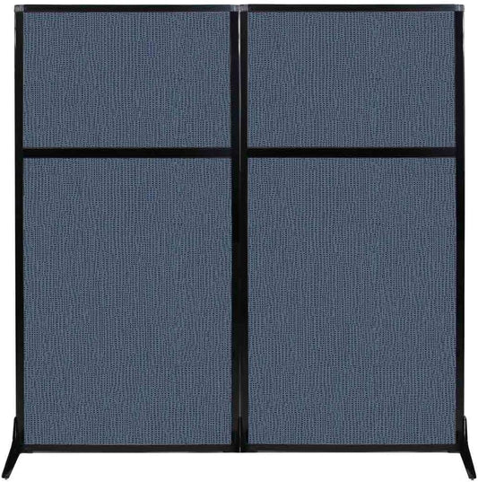 Versare Workstation Partition | Portable Wall Divider | Modern Office Cubicle | Free Standing Privacy Screen | Flexible Work Space | 66" x 70" Ocean Fabric Panels