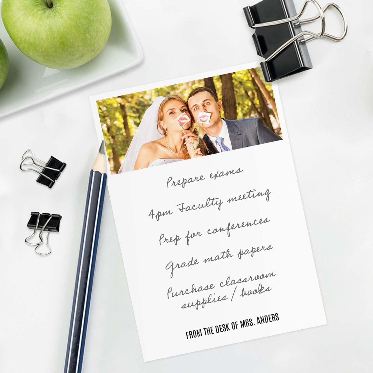 Personalized Photo Sticky Note Pads / 4" x 6" Repositionable Custom Sticky Notes / 50 Sheets Per Pad/Set of 3 / Made in USA