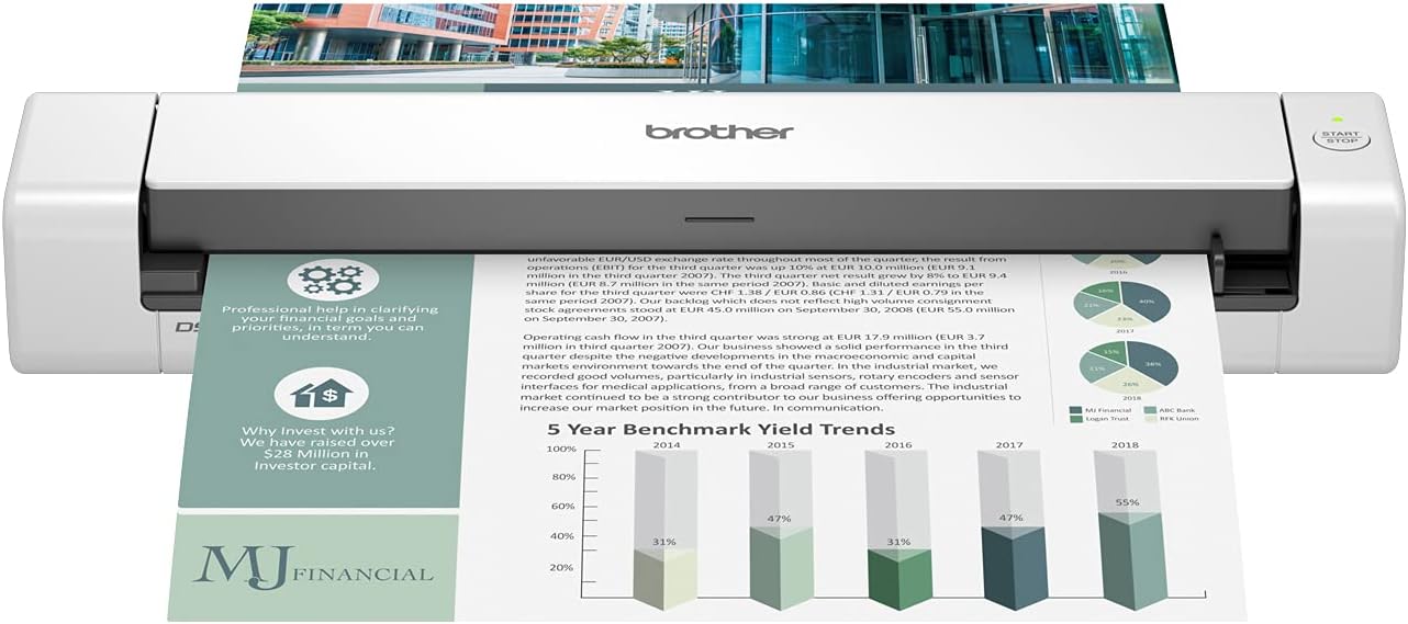 Brother DS-740D Duplex Compact Mobile Document Scanner (Renewed Premium)