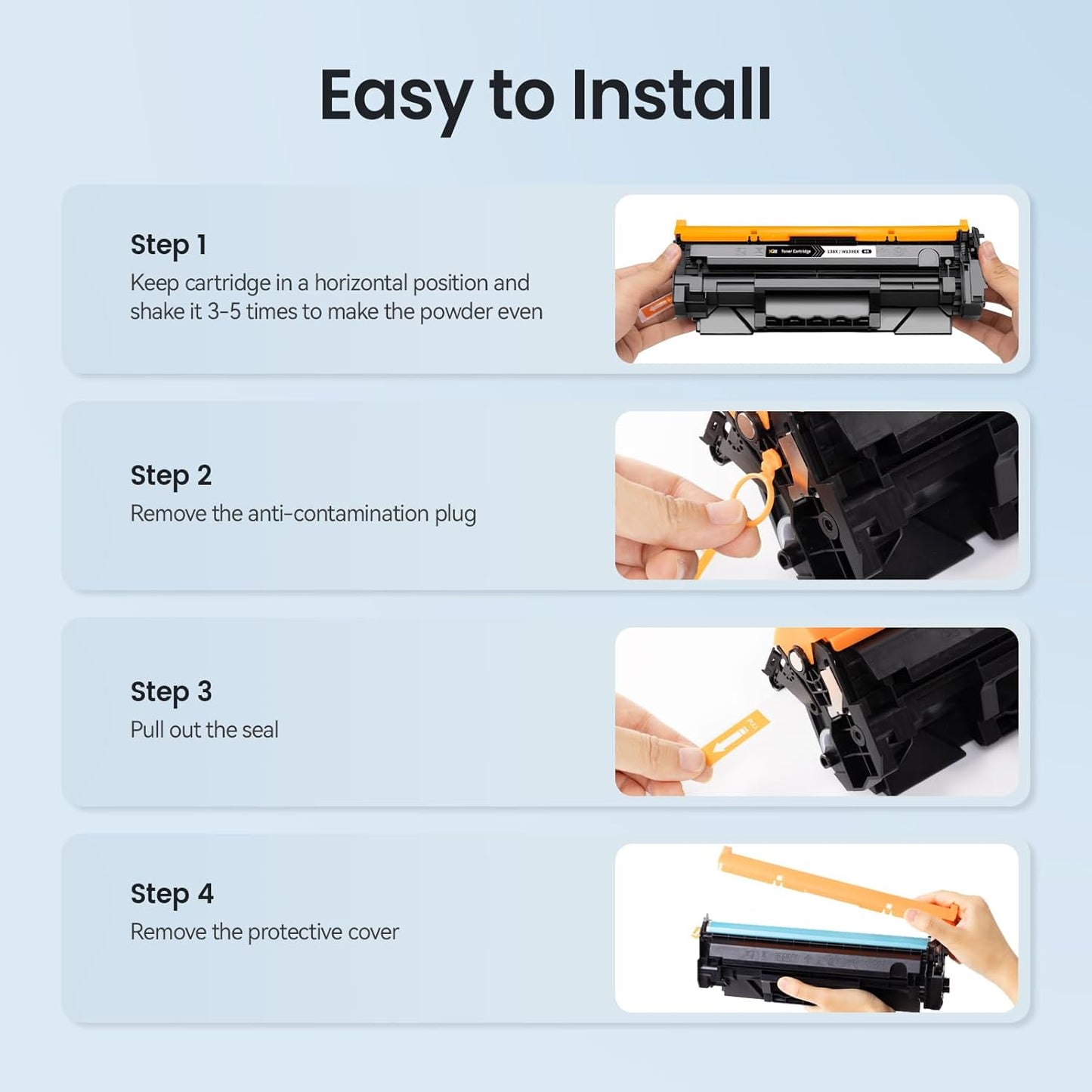 XJI 138X(with Chip) High Yield Compatible Toner Cartridges Replacement for HP 138 X A W1380X 138A W1380A Ink, for Laser Jet Pro 3001dn 3001dw MFP 3101fdn 3101fdw 3101sdw Printer Black