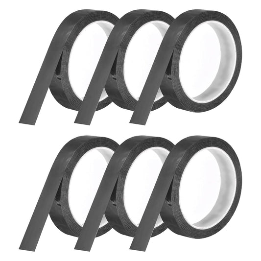 MECCANIXITY 6 Rolls Whiteboard Tape Graphic Chart Tape 20mm 54.7 Yard Art Tape Thin Self-Adhesive Pinstripe Tape Masking Tape for Gift Wrapping Craft Supplies, Black