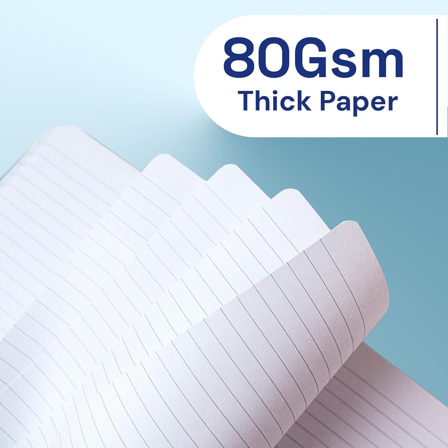 A5 Lined Journal Notebook, 7mm College Ruled Notepad, Journaling for Writing, Work, School, Travel and Note Taking, Hardcover 160 Pages (80 Sheets) 5.79 x 8.3 inches, 3 Pack Multicolored