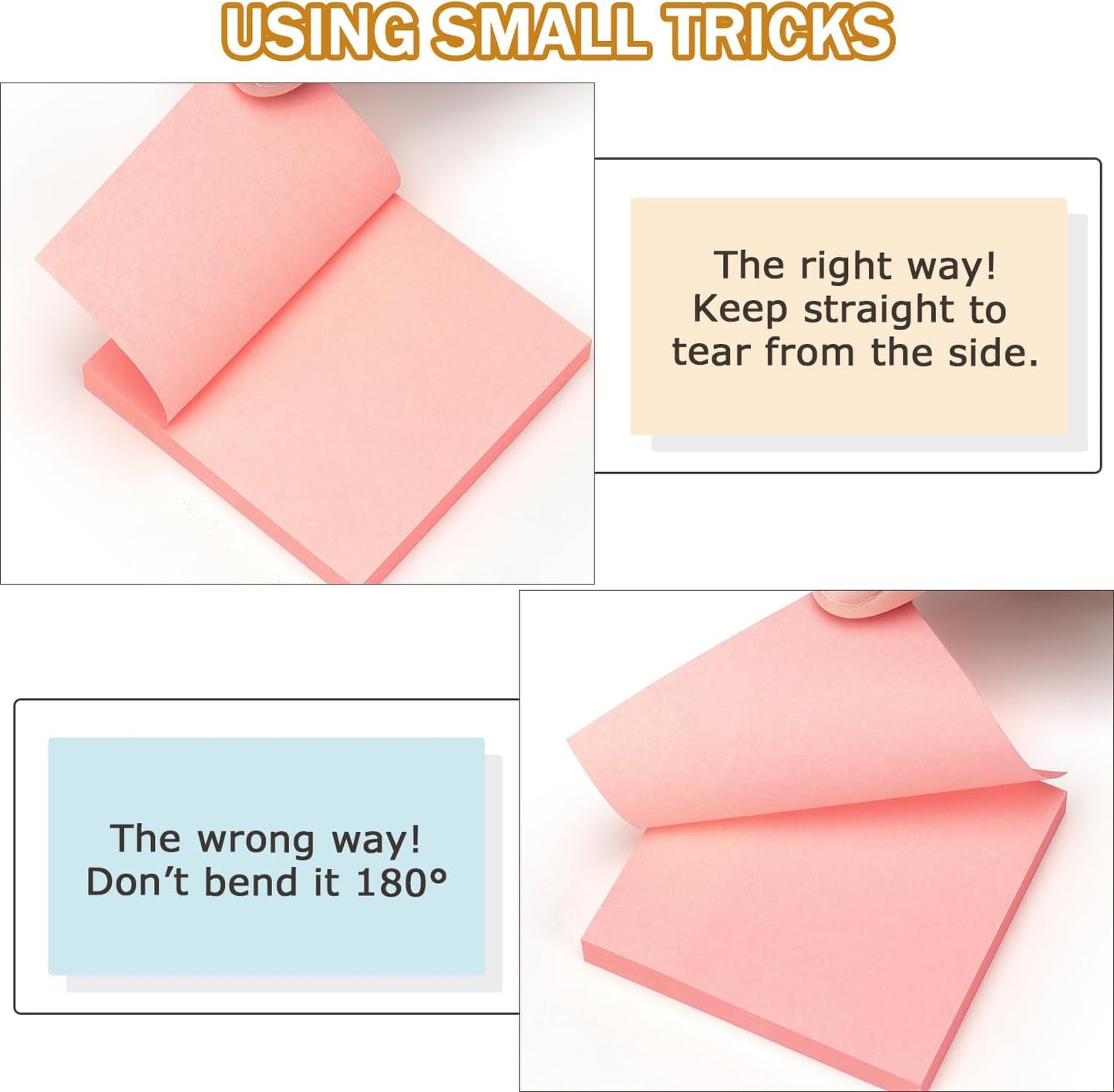 Sticky Notes 3x3 inch Bright Colors Self-Stick Pads 8 Pads/Pack 85 Sheets/Pad Total 680 Sheets