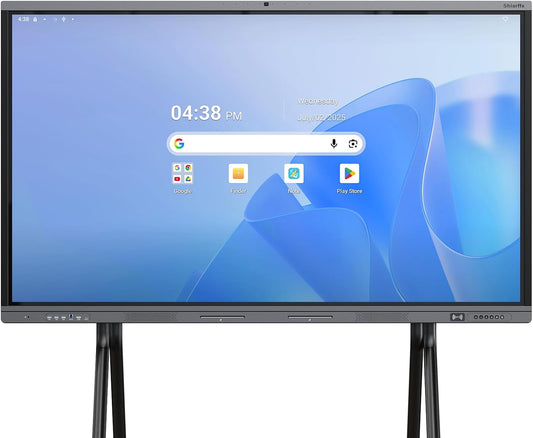 Shiarffe X5 Smart Board 75" 4K Interactive Whiteboard Google EDLA-Certified for Classroom Office Homeschool, OTA Software Updates 8GB RAM + 128GB Storage, Octa-Core Android 14 OS
