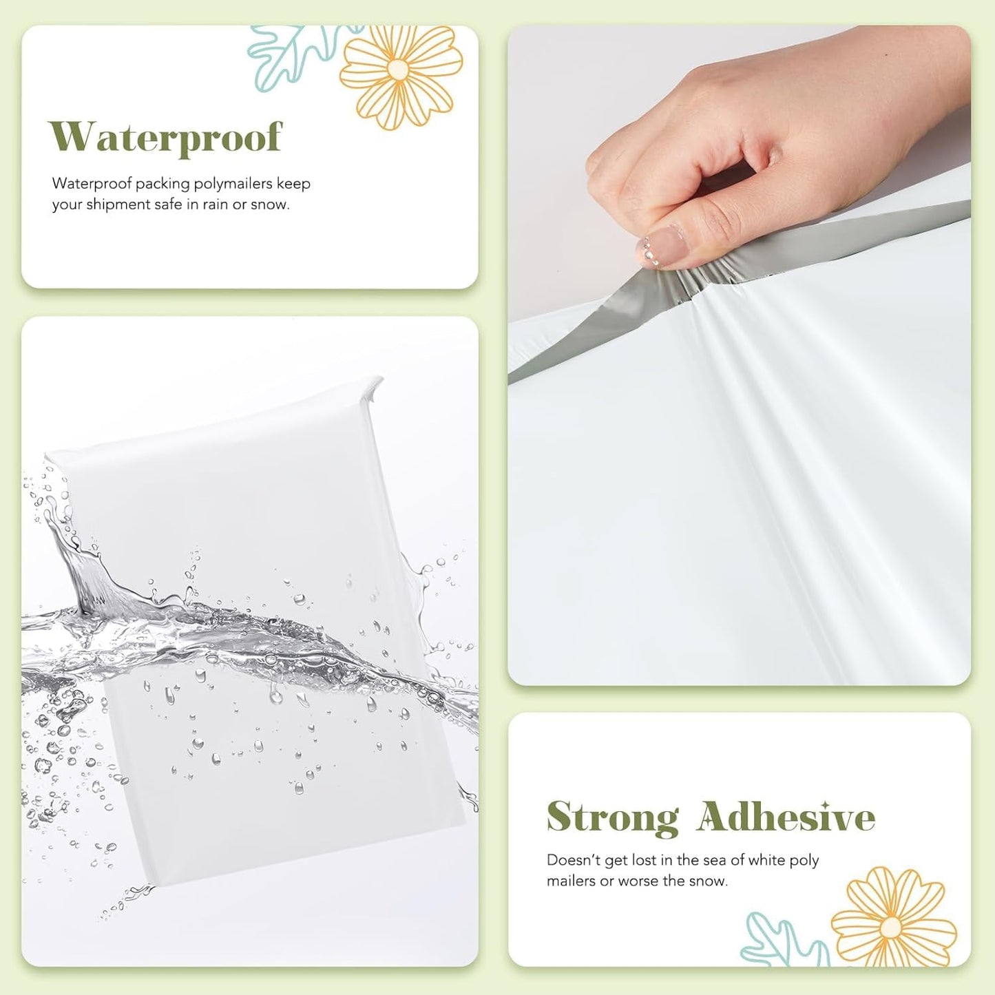 Fuxury Poly Mailers 19x24 Inch 1200 Pack, Bulk Shipping Bags for Clothing, Strong Adhesive Shipping Envelopes for Small Business Suppliers,Waterproof Mailers Poly Bags Mailing Envelopes White