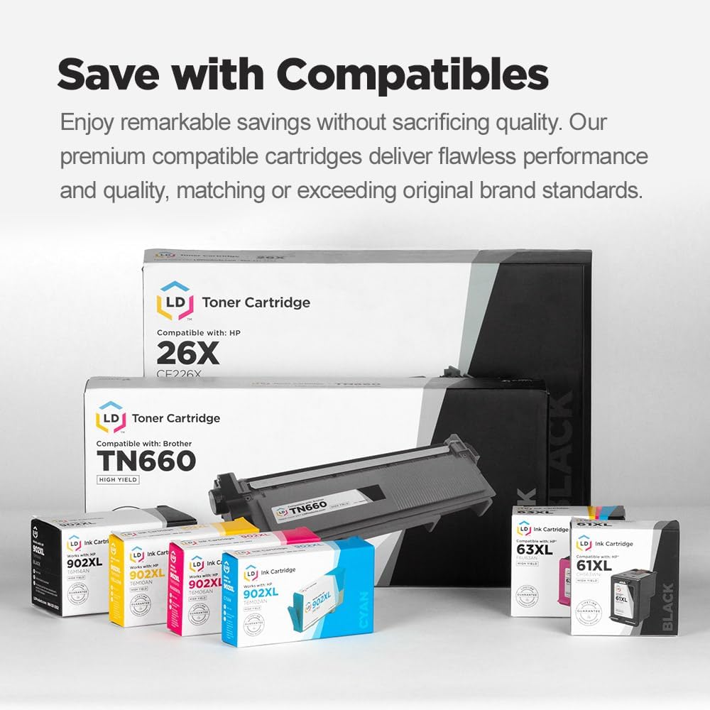LD Products Remanufactured Ink Cartridge Replacements for HP 56 C6656AN & HP 57 C6657AN (2 Black, 2 Color, 4-Pack) Compatible with Deskjet 450 450cbi 450ci 450wbt 5150 5150v 5150w 5151 5550 5550v