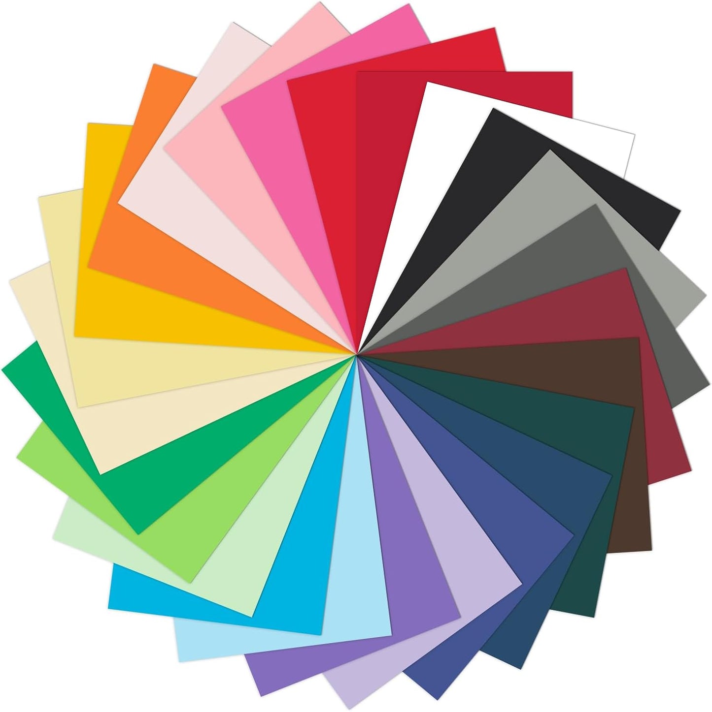 Colored Card Stock 8.5 x 11 Assorted, Goefun Colored Cardstock 25 Colors, 80lb Colorful Printer Paper, Multicolor Construction Paper for Crafts & Scrapbooking