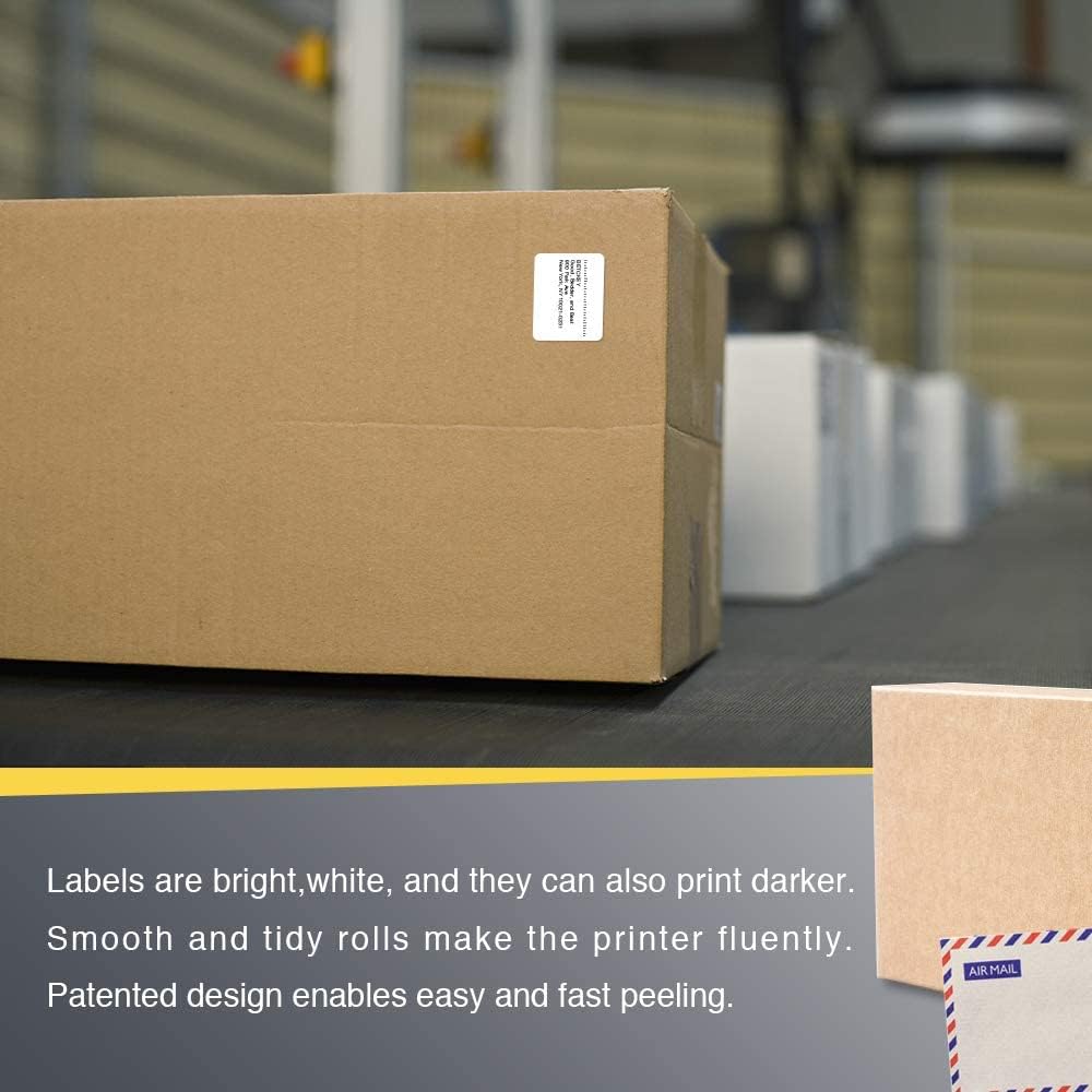 BETCKEY - 1.25" x 1" (32 mm x 25 mm) Multipurpose & Address Labels Compatible with Zebra & More Label Printer,Premium Adhesive & Perforated [20 Rolls, 27600 Labels]