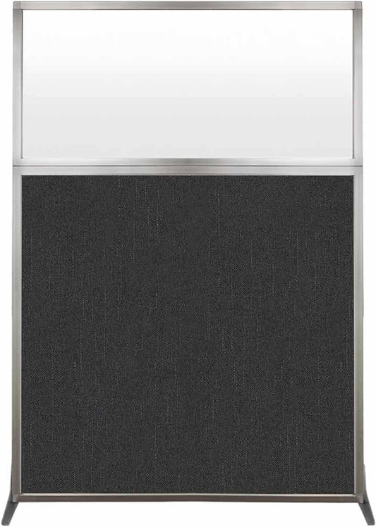 Versare Hush Screen Portable Room Divider | Workstation Wall Divider | Freestanding Privacy Hush Panels | Frosted Windows | Fabric Office Divider Screen | Great for Room Separation