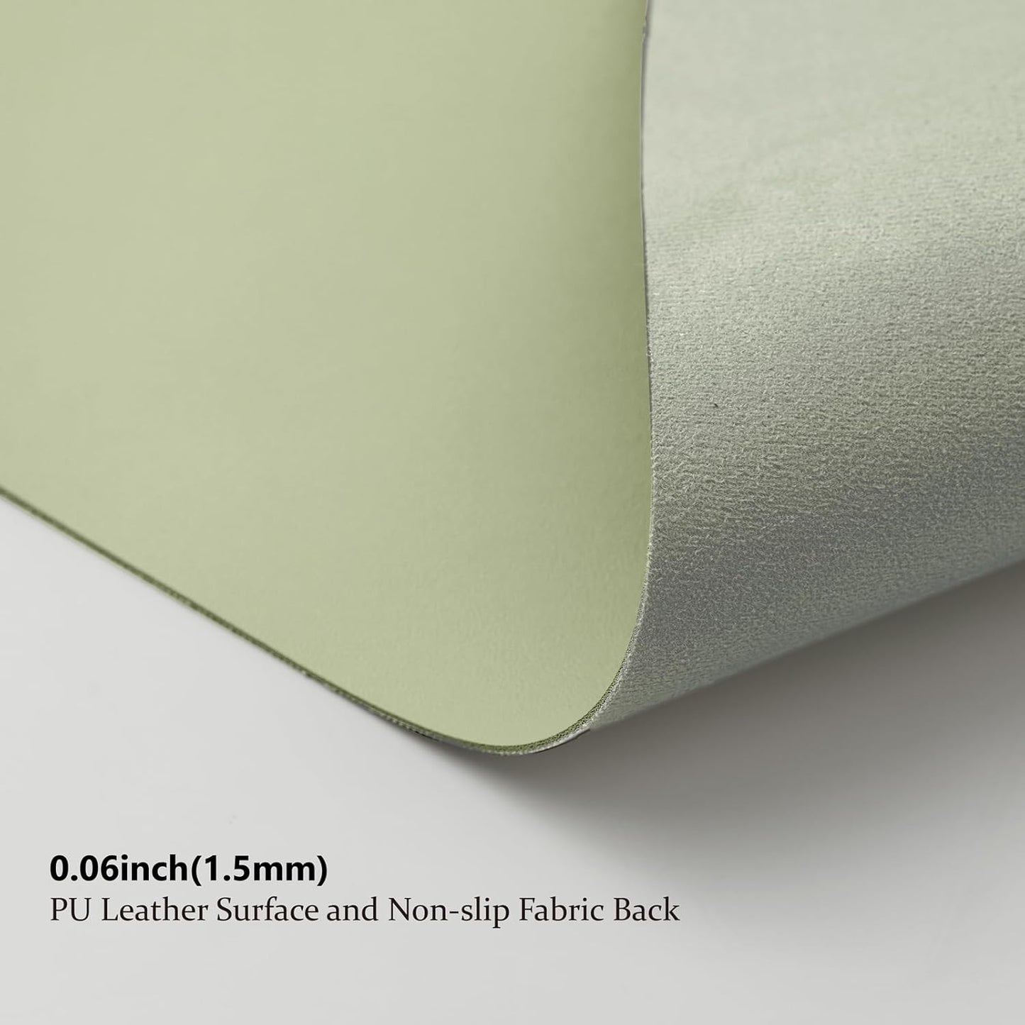 Leather Desk Mat - Non-Slip PU Desk Pad for Office and Home - Desk Organization and Accessories - Ideal for Large Mouse Pad and Desk Mats on Top of Desks (Light Green,27.6"x 13.8")