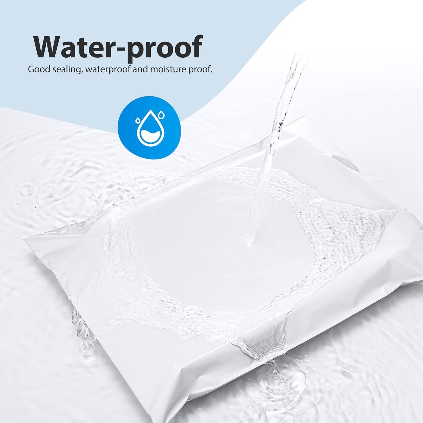 Fuxury Poly Mailers 14.5x19" 400Pcs Bulk Shipping Bags for Clothing Strong Adhesive Shipping Envelopes Waterproof Packaging Mailing Bag for Small Business White Polymailers