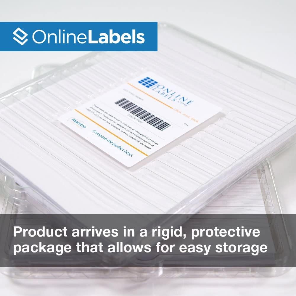 4 x 5 Rectangle Mailing Labels - Permanent, White Matte - Shipping, Wine, Product - Pack of 400 Labels - 100 Sheets - Inkjet/Laser Printers - Online Labels