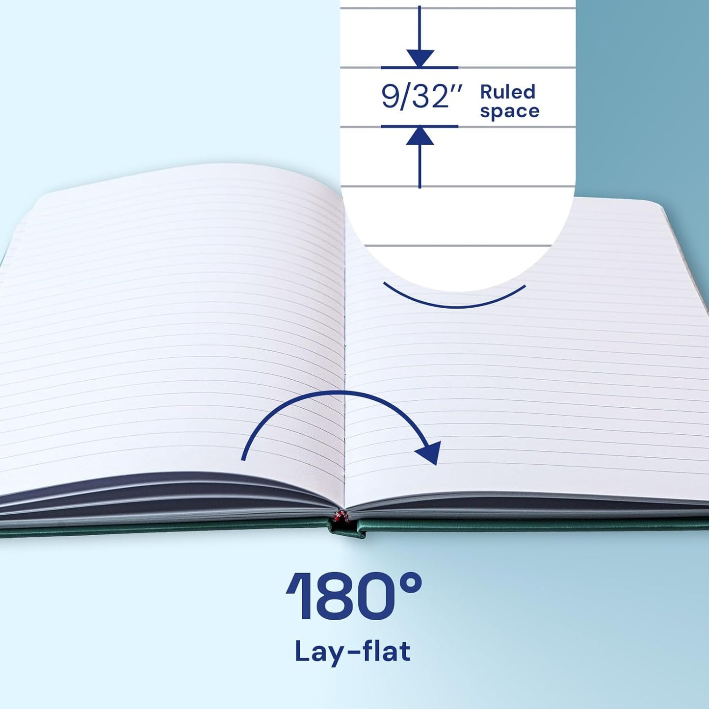 A4 Lined Journal Notebook, 8mm Ruled Notepad, Journaling for Writing, Work, School, Travel and Note Taking, Hardcover 160 Pages (80 Sheets) 8.27 x 11.6 inches (Pink)