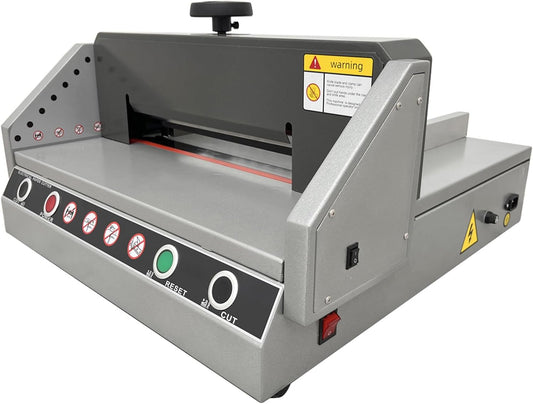 A4 13″ Desktop Electric Paper Cutter with Infrared Photo Electric Protection Paper Stack Guillotine Trimmer for Office, School 110V 120W