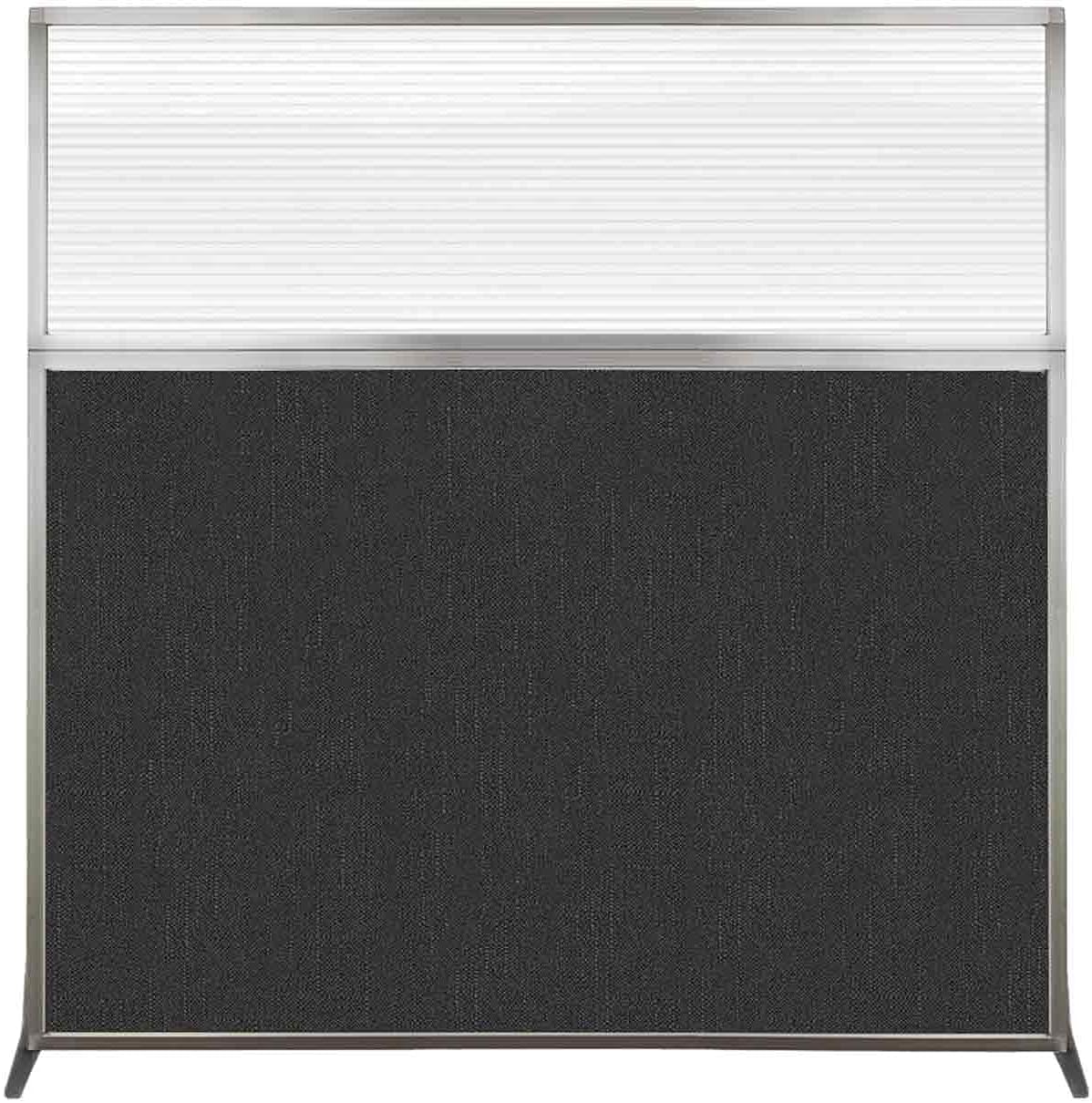 Versare Hush Screen Portable Room Divider | Workstation Wall Divider | Freestanding Privacy Hush Panels | Clear Fluted Windows | Fabric Office Divider Screen | Great for Room Separation