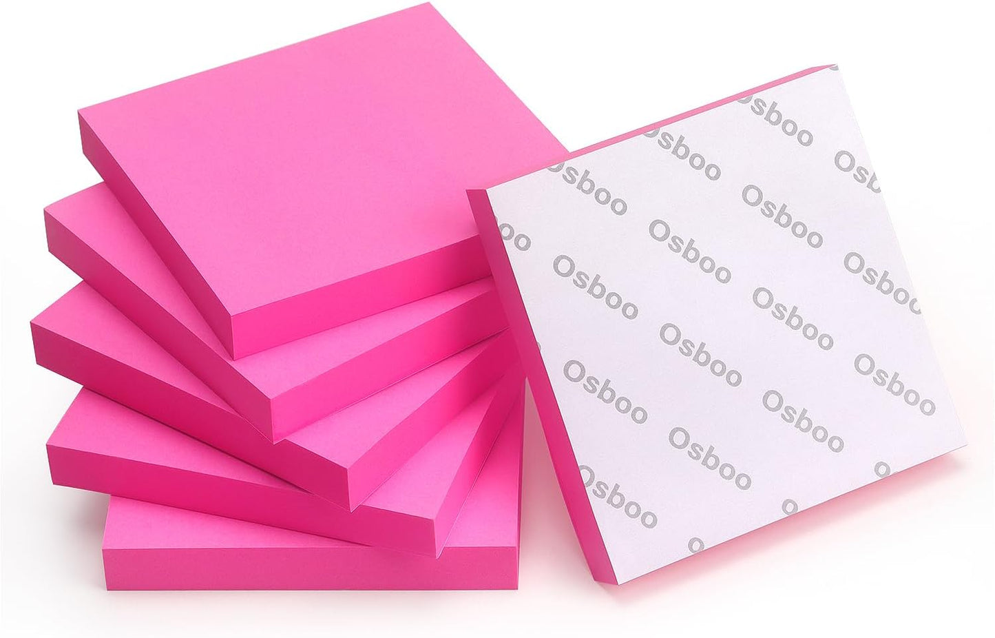 Sticky Notes 3x3 Self-Stick Notes Pads with 6 Bright Colors, Easy to Post for Office, School, Home, 6 Pads/Pack, 100 Sheets/Pad (Red)