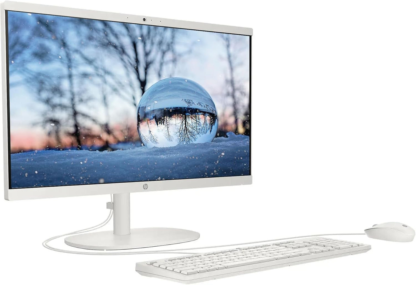 HP 21.5" FHD All-in-One Desktop Computer, 64GB RAM 2.5TB Storage (2TB SSD+512GB Docking Station Set), Dual-Core Intel Celeron, Windows 11 Pro with Microsoft Office Home & Business Included, Snow White