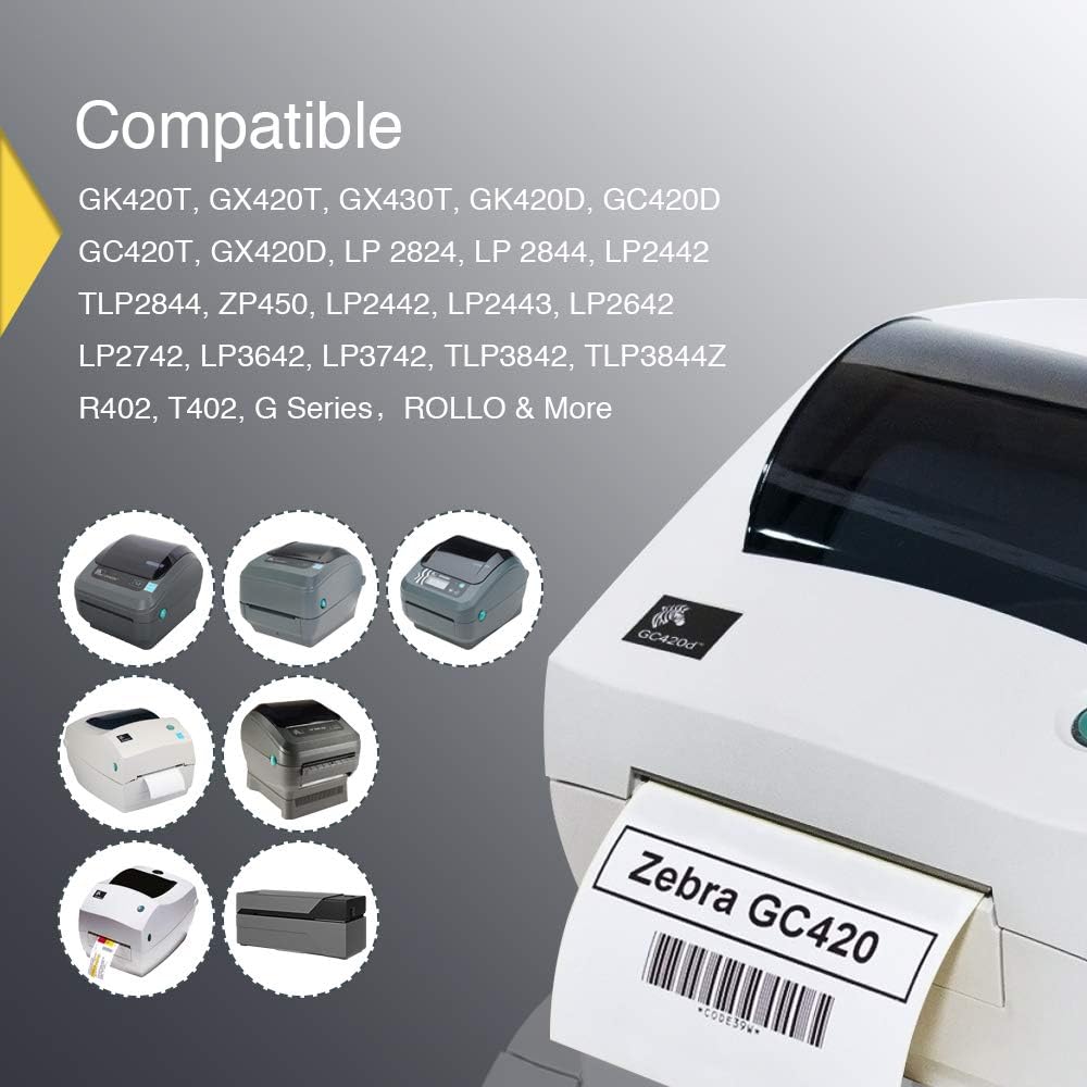 BETCKEY - 3" x 3" (76 mm x 76 mm) Multipurpose & Large Square Labels Compatible with Zebra & Rollo Label Printer,Premium Adhesive & Perforated [1 Rolls, 500 Labels]