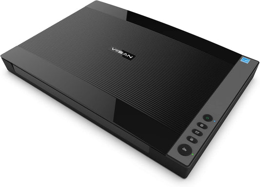 VIISAN 3120 A3 Flatbed Scanner, 1200 DPI, CIS Sensor, Scan 11.7" x 16.7" in 8 sec, Frameless, Auto-Scan, Document & Photo & Book Scanner, Design for Library, School and Soho. Supports Windows & Mac
