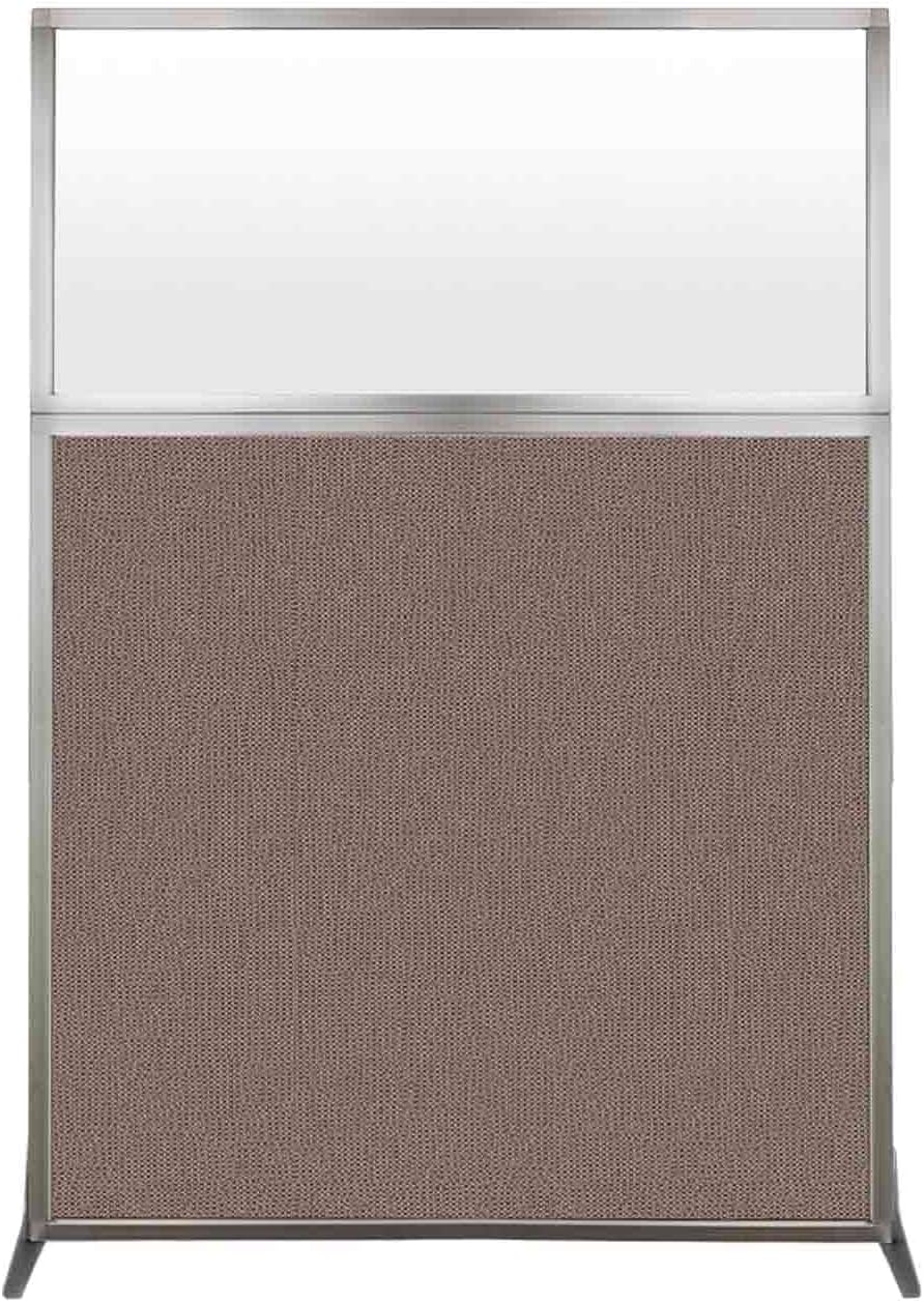 Versare Hush Screen Portable Room Divider | Workstation Wall Divider | Freestanding Privacy Hush Panels | Frosted Windows | Fabric Office Divider Screen | Great for Room Separation