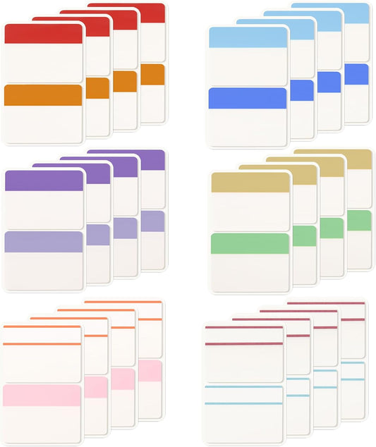 KICNIC Sticky Tabs 480 Pcs 2Inch, Pastel Book Tabs, Adhesive BOPP Page Tabs, Transparent Annotation Labels, Tabs for Notebooks, Small Markers for School, College, Office (12 Colors)