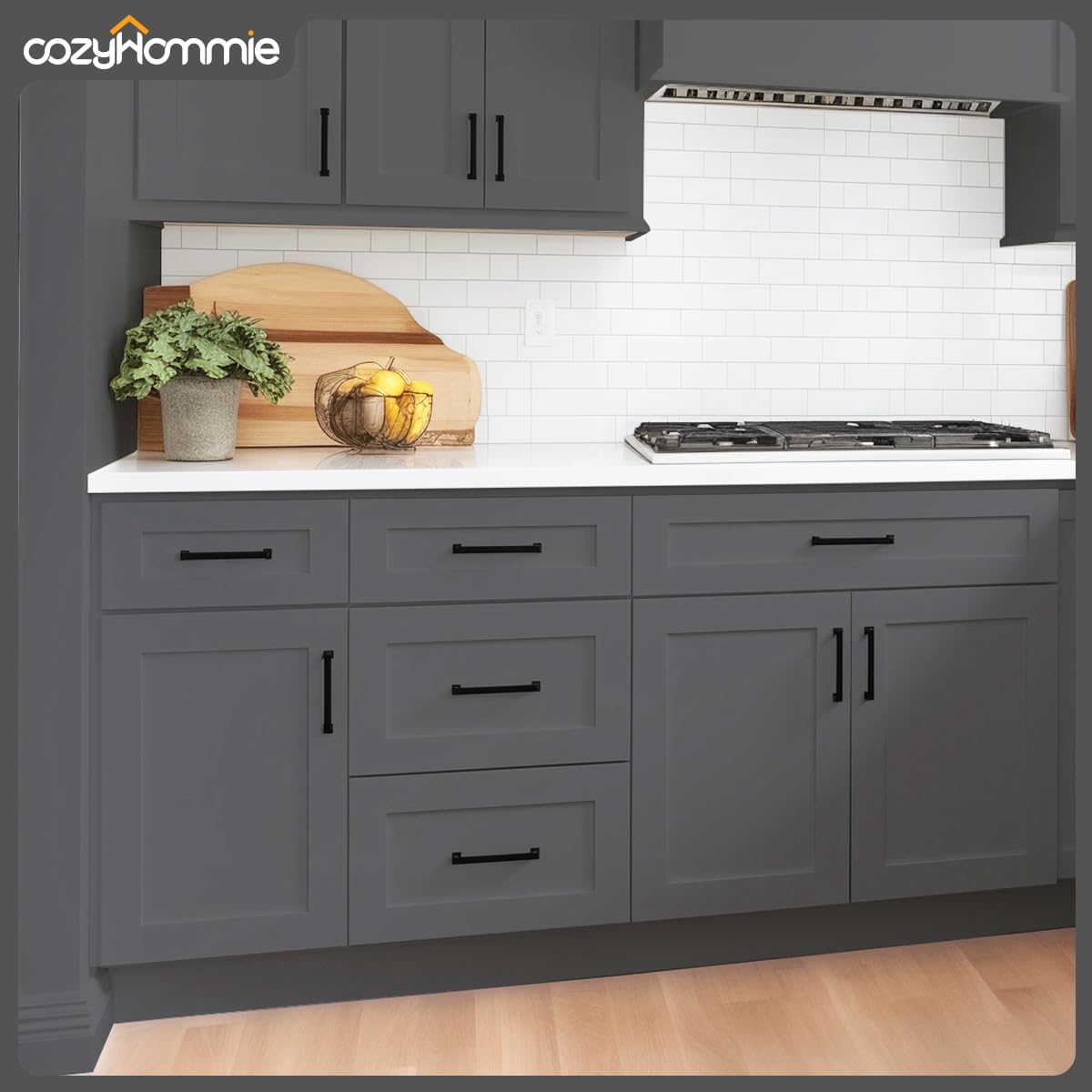 Shaker Style Pebble Grey RTA RTA Base Drawer Cabinet by Solid Wood for Kitchen, Bathroom, Bedroom or Office with 3 Drawers and Soft Close(21" W x 24" D x 34-1/2" H)