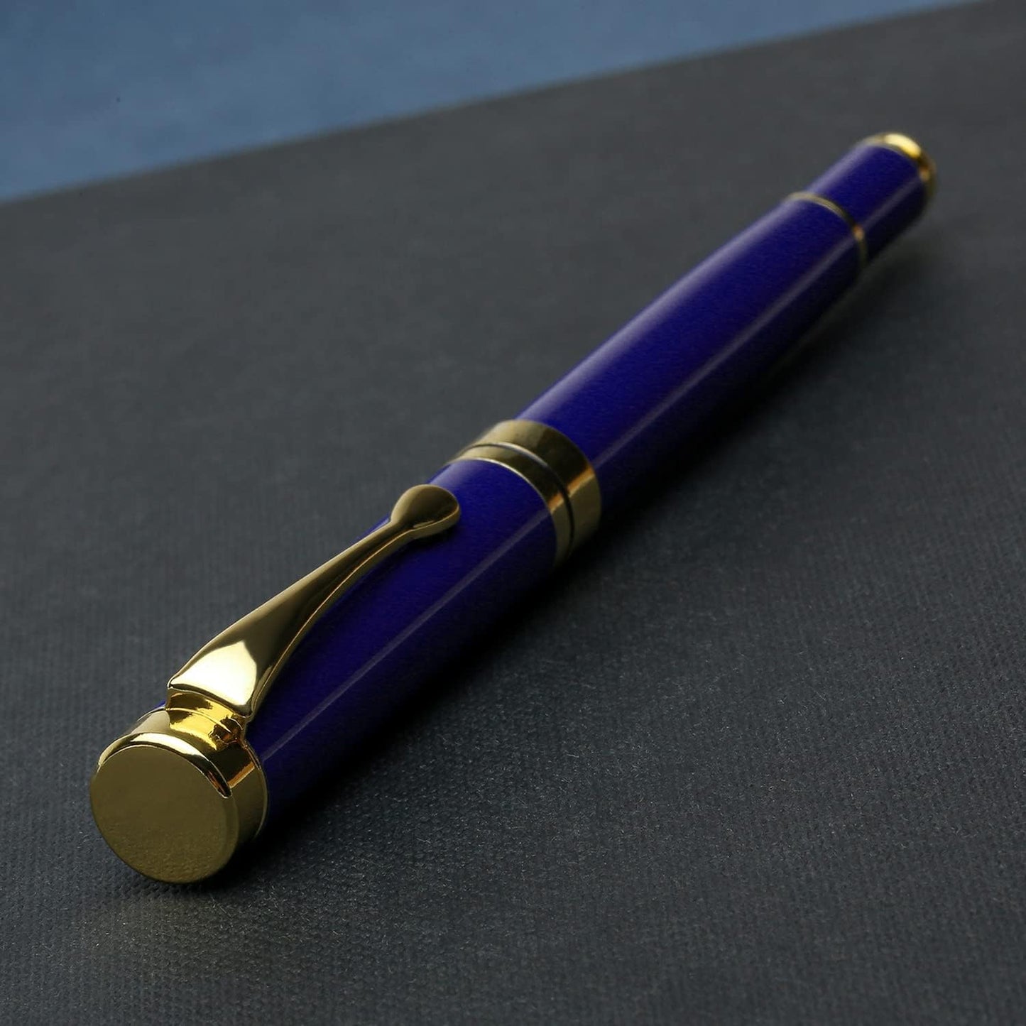 YIVONKA Luxury Ballpoint Pens Best Ball Pen Gift Set for Men & Women Professional Executive Office Nice BallPens Classy Gift Box Ballpoint Black Refill Line width 0.5mm (Blue Gold)