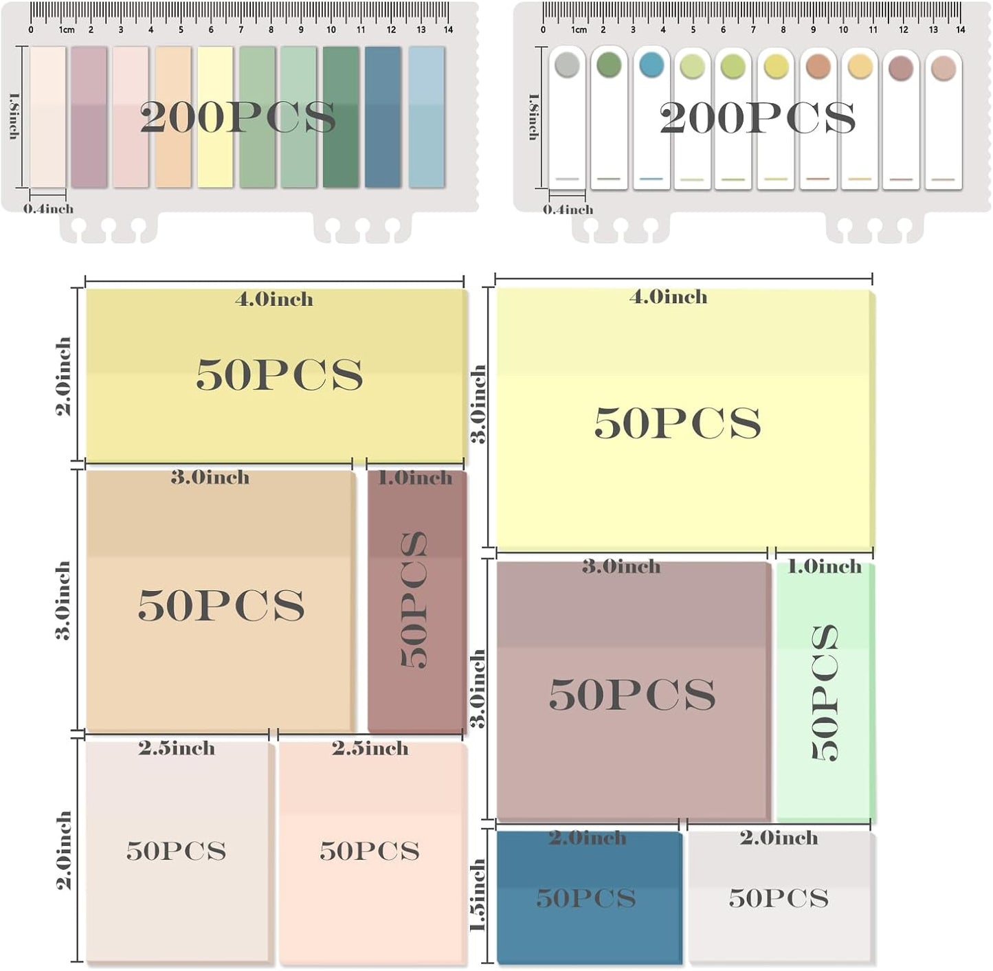 BAYTORY 900 Sheets Transparent Sticky Notes, Clear Waterproof 3 x 3 inch See Through Memo Pad, Self-Adhesive Translucent Writable Index Tabs for Annotating Books, Stationary Supplies