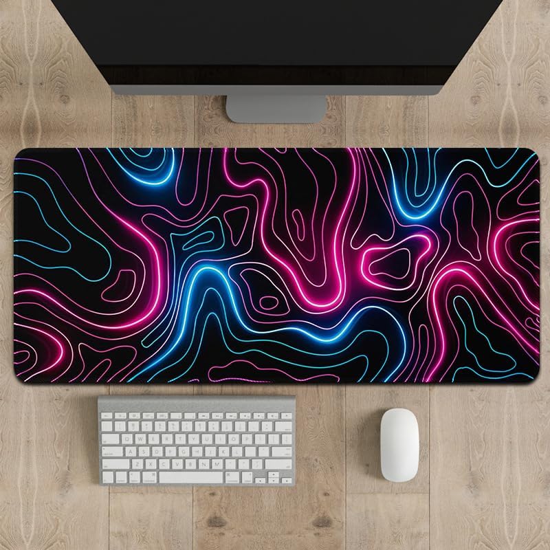 Large Mouse Pad for Desk - 80 x 40 cm Gaming Mouse Pad with Stitched Edges, Anti-Slip Base, Desk Mat Desk Pad for Keyboard and Mouse