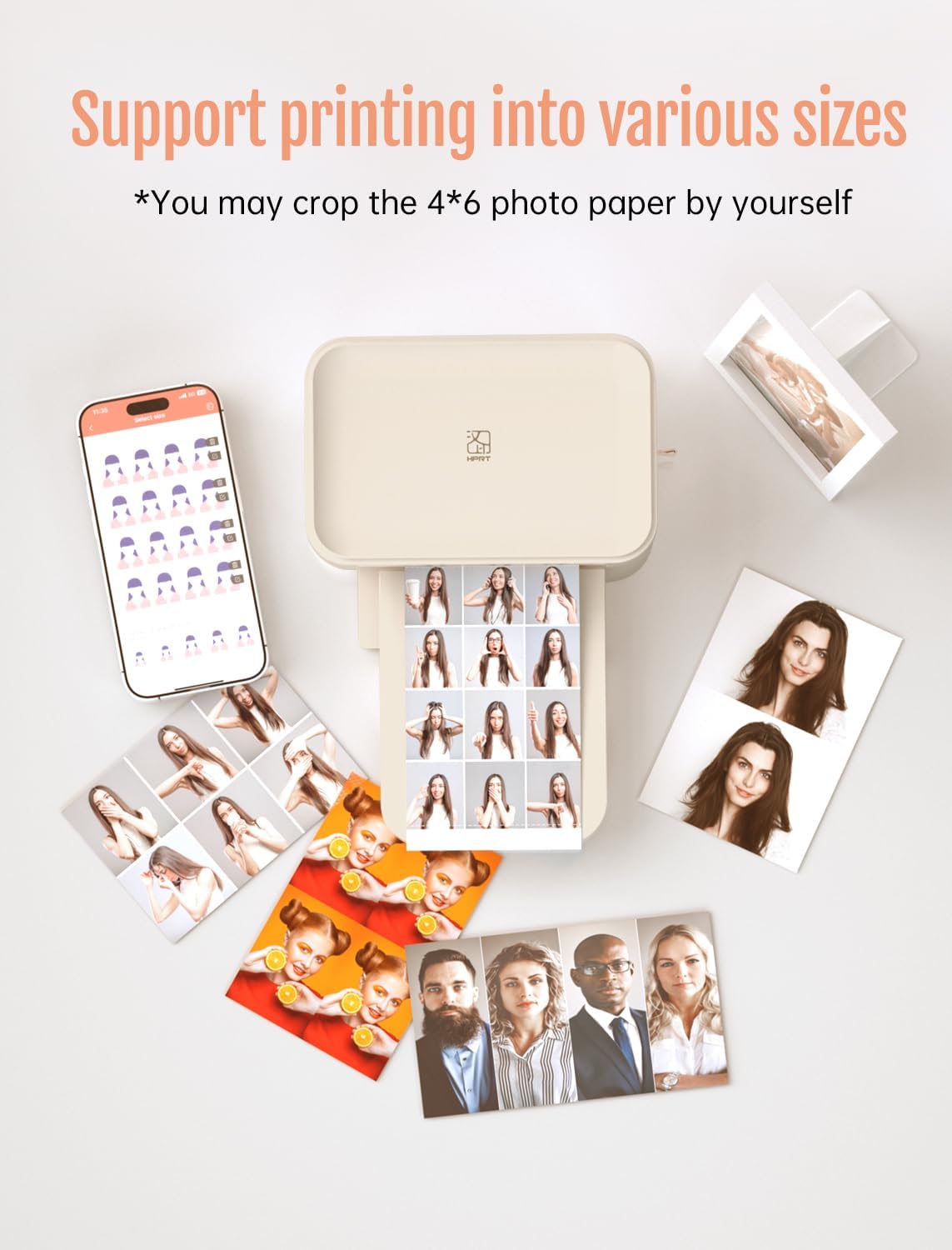 HPRT Photo Printer 4x6,+20 Sheets&1ribbon,Wi-Fi Wireless Instant Picture Printer for iPhone, Android, Smartphone, Thermal Dye-Sublimation, AR Video Printing,Portable Photo Printers for Home Use
