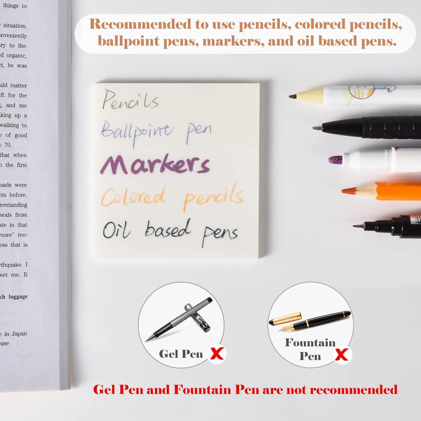 BAYTORY 1700 Sheets Transparent Sticky Notes, Clear Waterproof 3 x 3 inch See Through Memo Pad, Self-Adhesive Translucent Writable Index Tabs for Annotating Books, Study Supplies