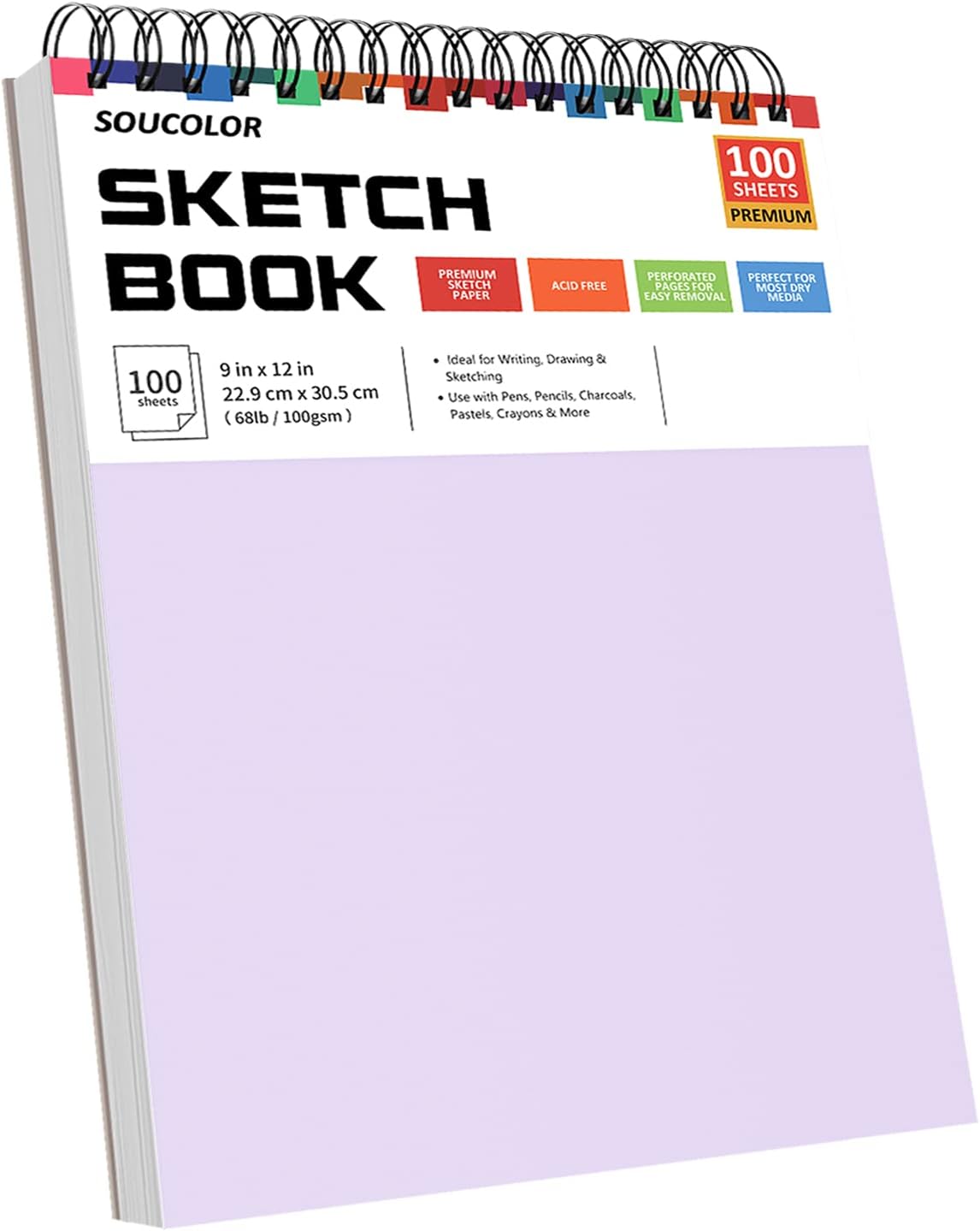 Soucolor 9 x12 Inch Sketch Book,Teen Girl Trendy Stuff, Halloween & Christmas for Teen Girls 4-12, Mother's Day, Birthday for Daughter Wife, Creative Gift for Mum Her, Christmas Coloring Book