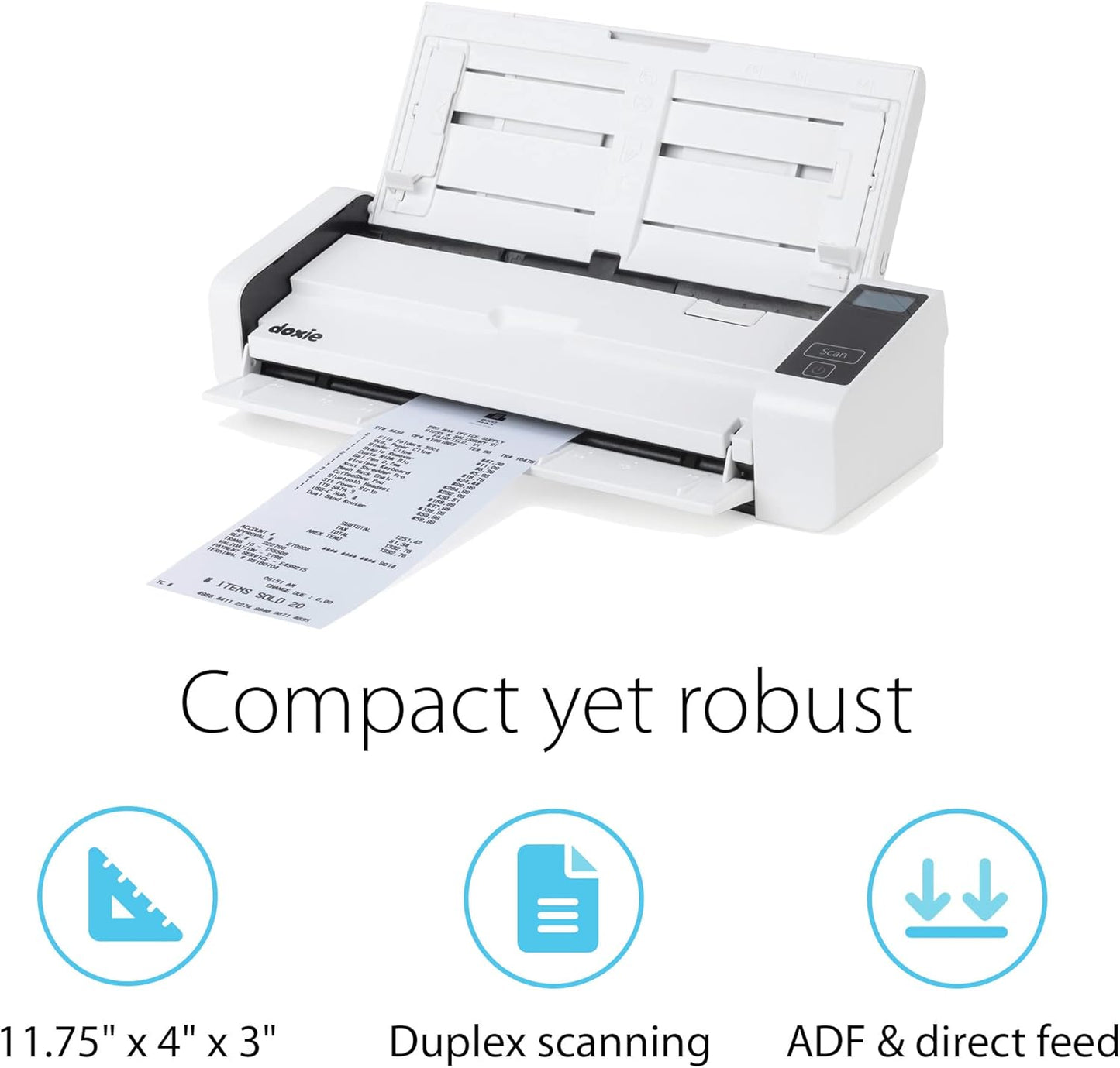 Doxie Pro DX400 - Duplex Document Scanner and Receipt Scanner for Home and Office with Amazing Software for Mac and PC