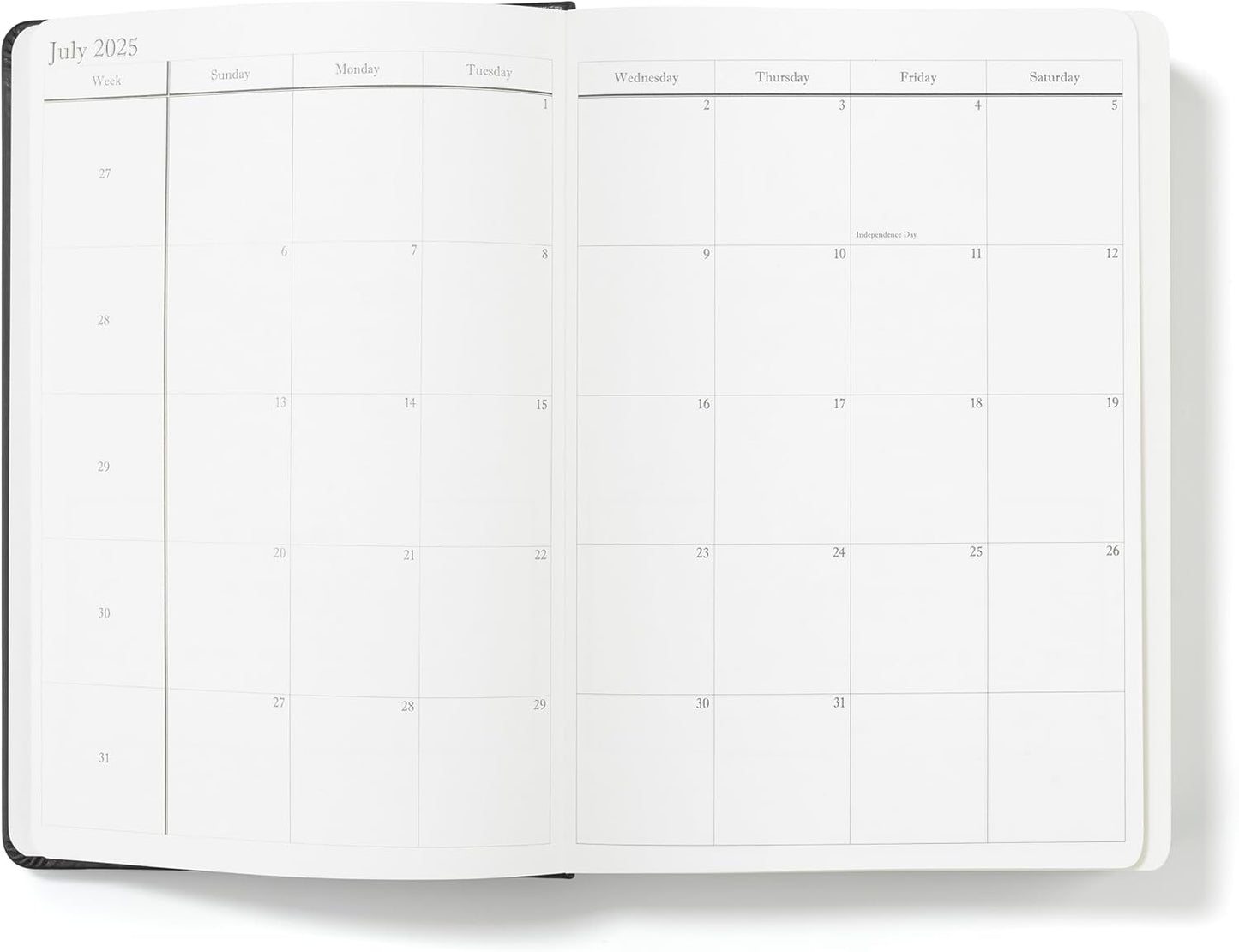 Wykeham's Executive 2025-26 Daily Journal Planner – Mid-Year Academic Diary (Personalized Black, 8.5"×5.5")