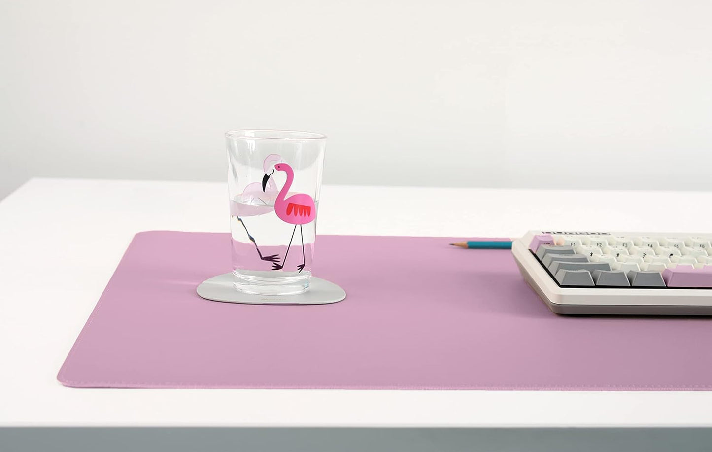 Dual-Sided Leather Desk Pad,Blotter for Laptop Computer,Mouse Pad,Writing,Drawing,Arts and Craft Mat (17"x24", Lilac)