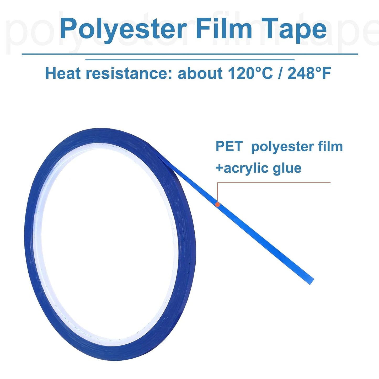 uxcell 10pcs 1/8" x 36 Yard Graphic Tape Whiteboard Grid Marking Tape Pinstripe Chart Line, Blue