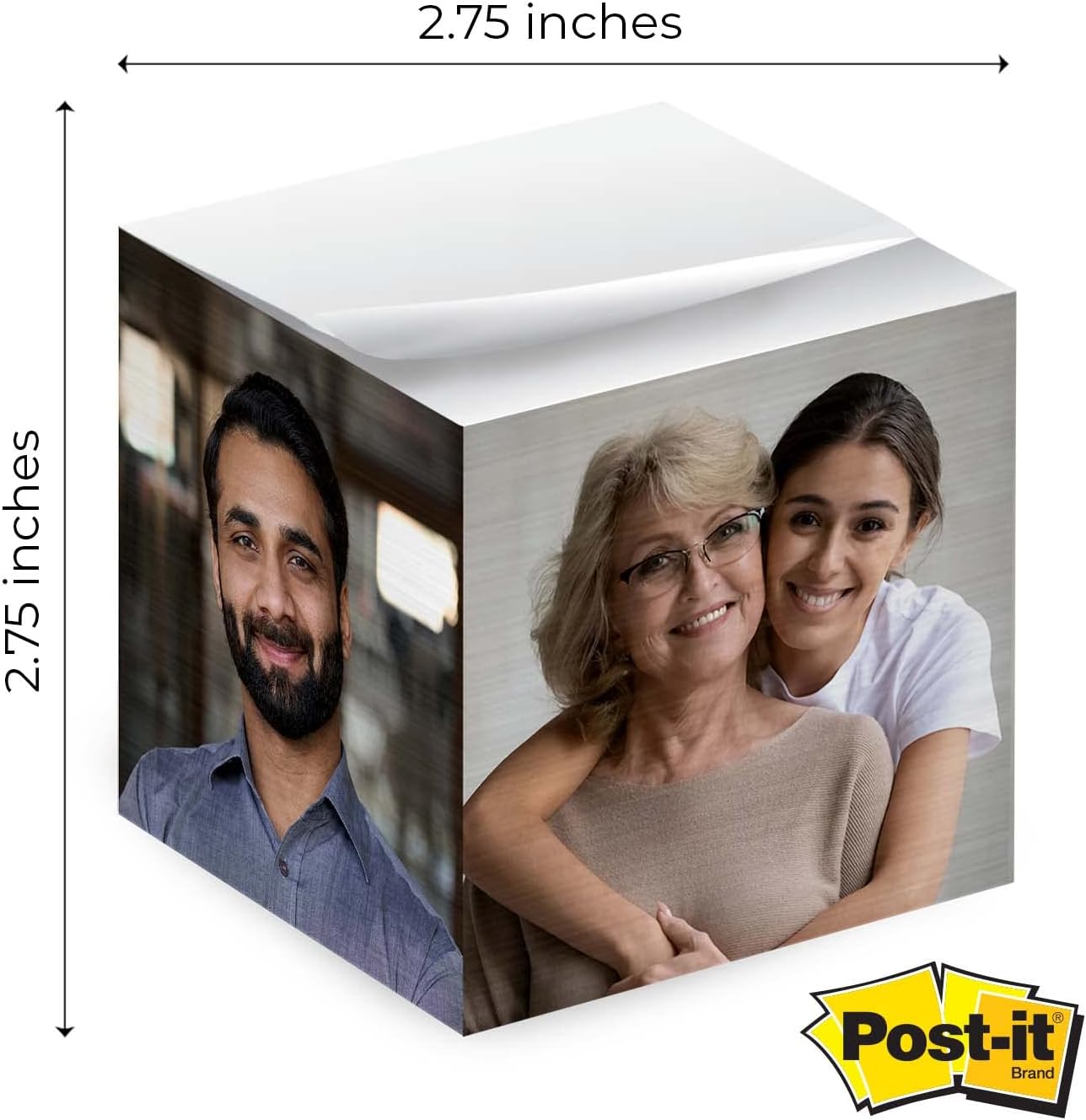Custom Photo Sticky Note Cube / 600 Sheets / 2.75" Memo Block Printed on 4 Sides/Unique Photo Printed On Each Side