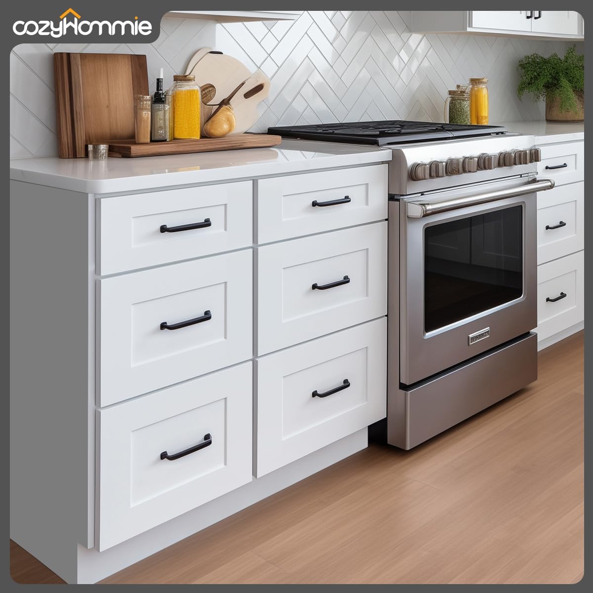 Shaker Style White RTA Base Drawer Cabinet by Solid Wood for Kitchen, Bathroom, Bedroom or Office with 3 Drawers and Soft Close(30" W x 24" Depth x 34-1/2" H)