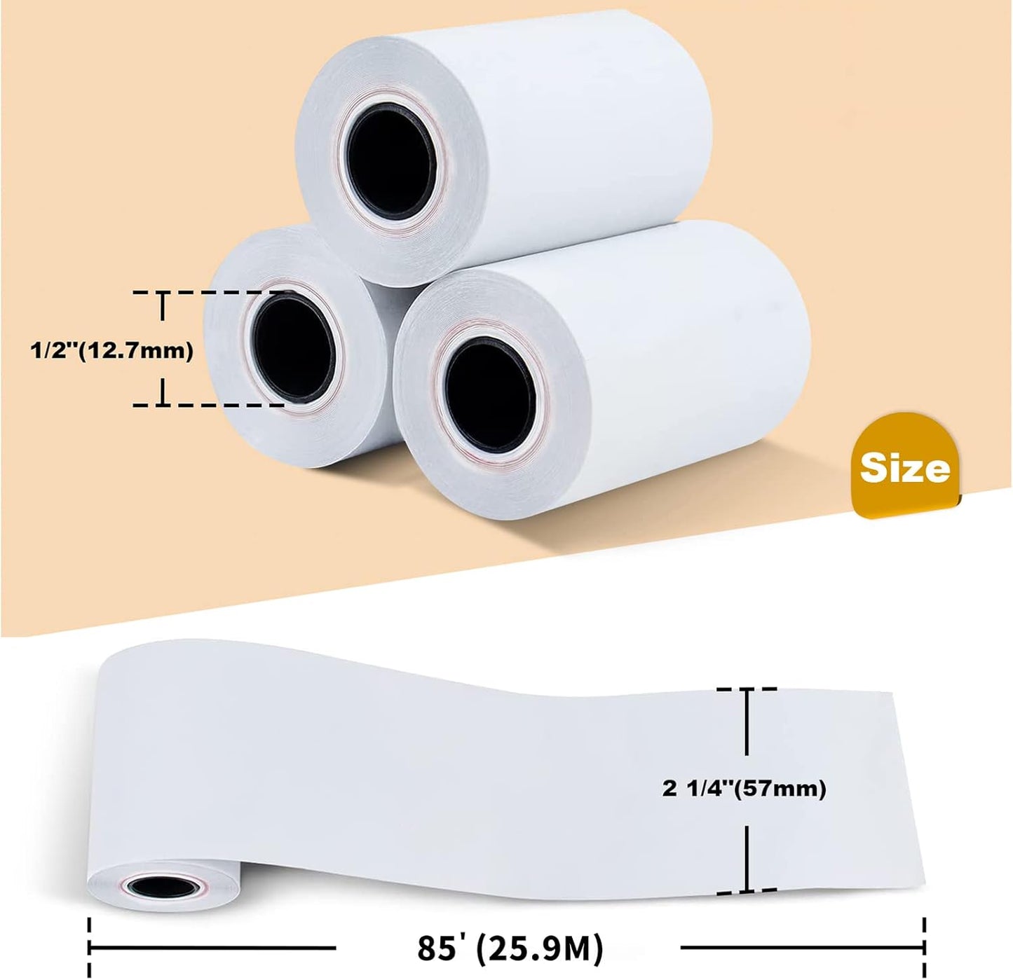 MFLABEL® 600 Rolls 2 1/4" x 85' Thermal Paper Cash Register POS Receipt Paper