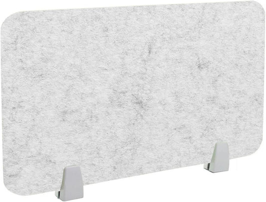 Icegrey Acoustic Desk Divider Privacy Panel Removable Sound Absorbing Desk Partition Board with 2 Clips for Student Call Centers Offices Braries Classrooms Library, Silver Grey, 31.2x11.7