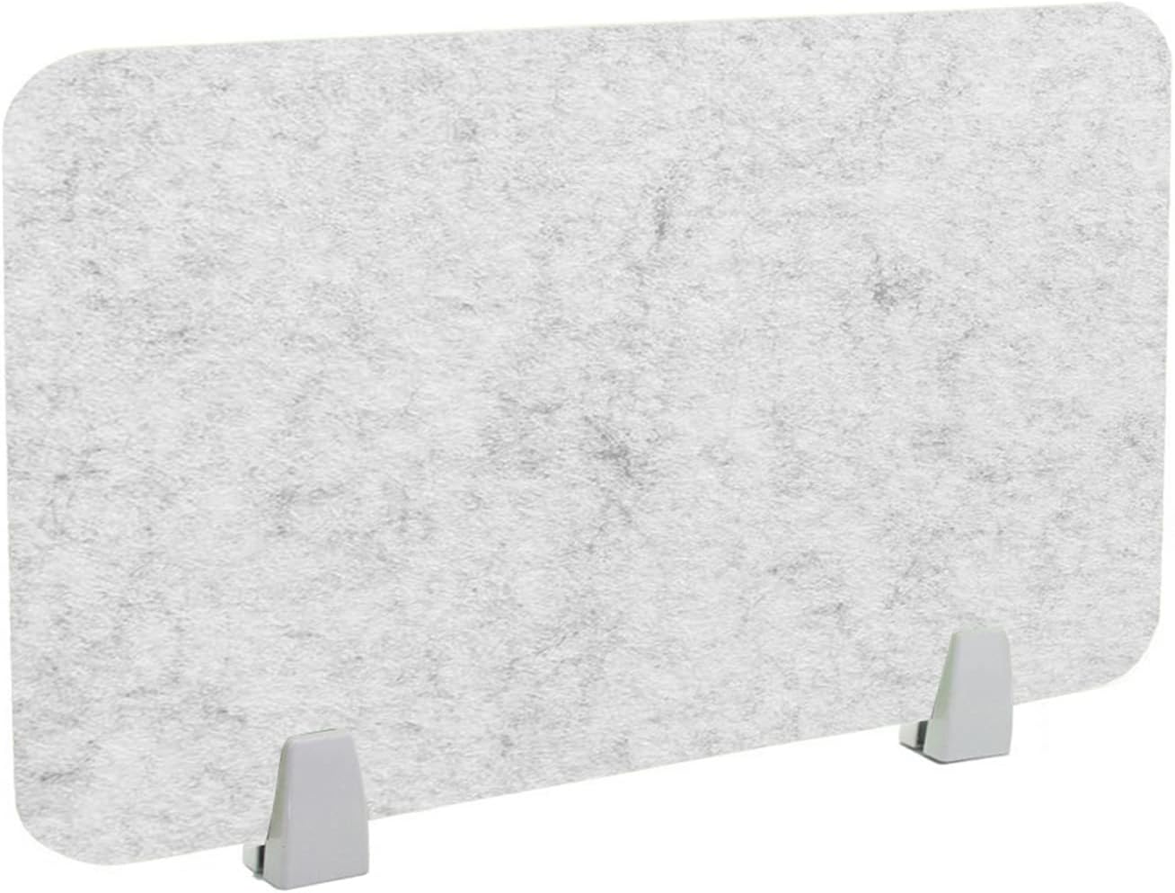 Icegrey Acoustic Desk Divider Privacy Panel Removable Sound Absorbing Desk Partition Board with 2 Clips for Student Call Centers Offices Braries Classrooms Library, Silver Grey, 23.4x15.6