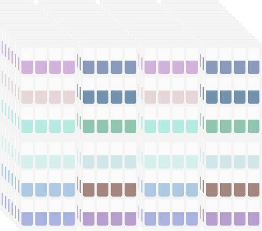 AccEncyc 960 Pcs Colored Index Tab 0.5"x1.1" Large Book Sticky Tabs Repositionable Page Tabs Flags Page Markers Labels for Notebooks, Filing, Classification,12 Colors