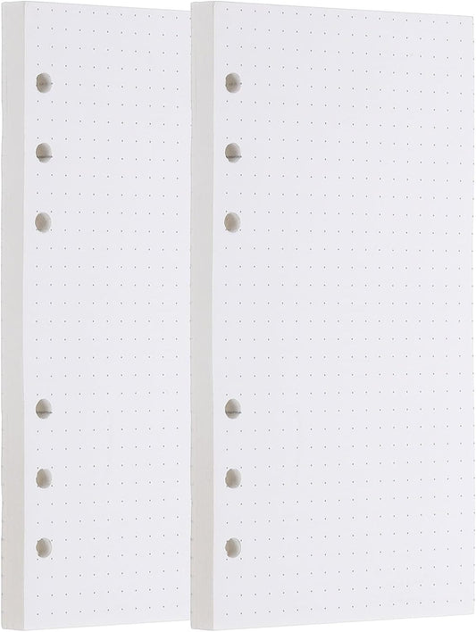 PATIKIL A6 Dot Grid Paper 6-Ring Binder Loose Leaf Planner Filler Paper Planner Inserts, 160 Sheets/320 Pages, Lined