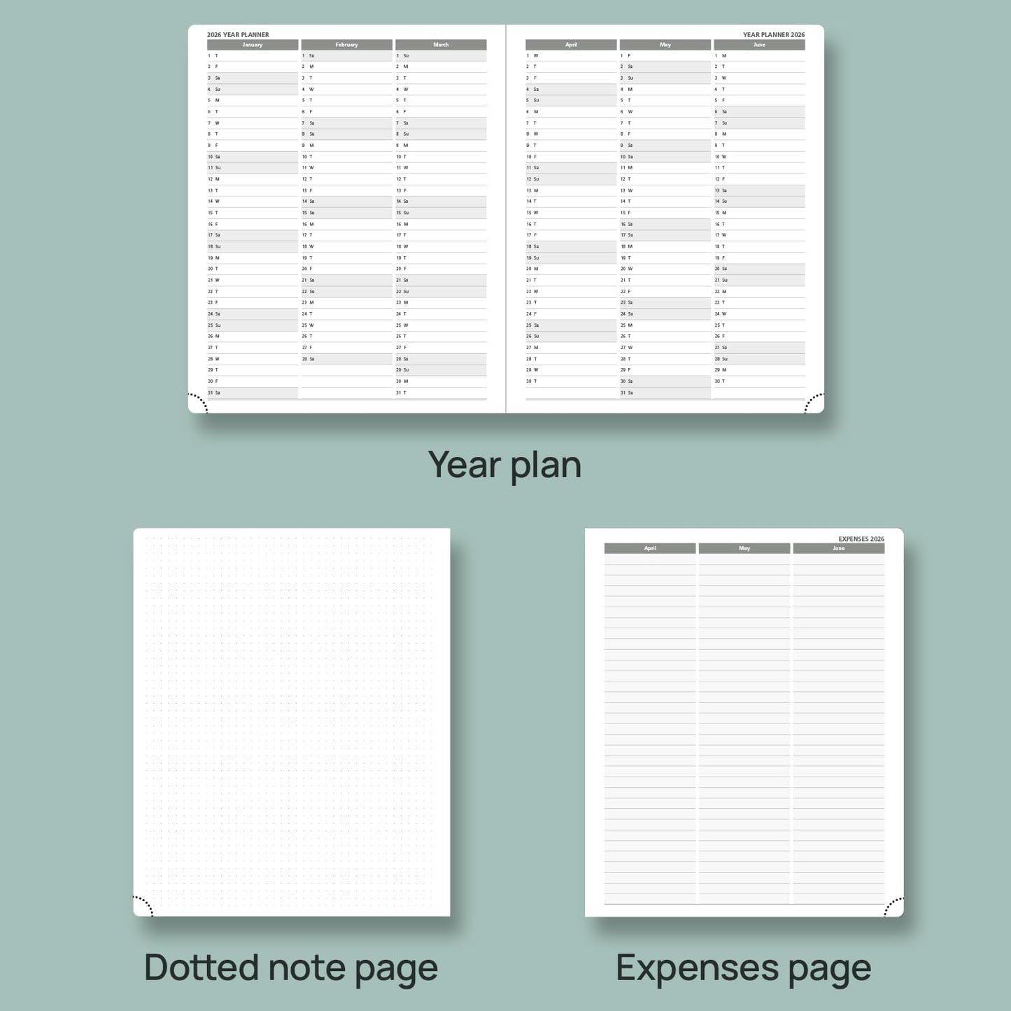 POPRUN Planner 2025-2026 (Large - 8.5'' x 10.5'') Academic Weekly Calendar (July 2025 - June 2026) with Hourly Time Slots, Monthly Tabs, 100GSM Thick Papers, Leather Soft Cover - Pink