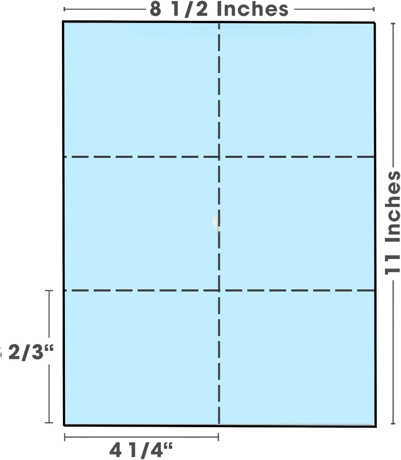 Limited Papers (TM) 8.5x11 Perforated Paper, 20 Pound 75 GSM, Variety of Perforation Sizes and Colors, for Forms, Tickets, Postcards, Business Cards. (Ivory, 6 up)