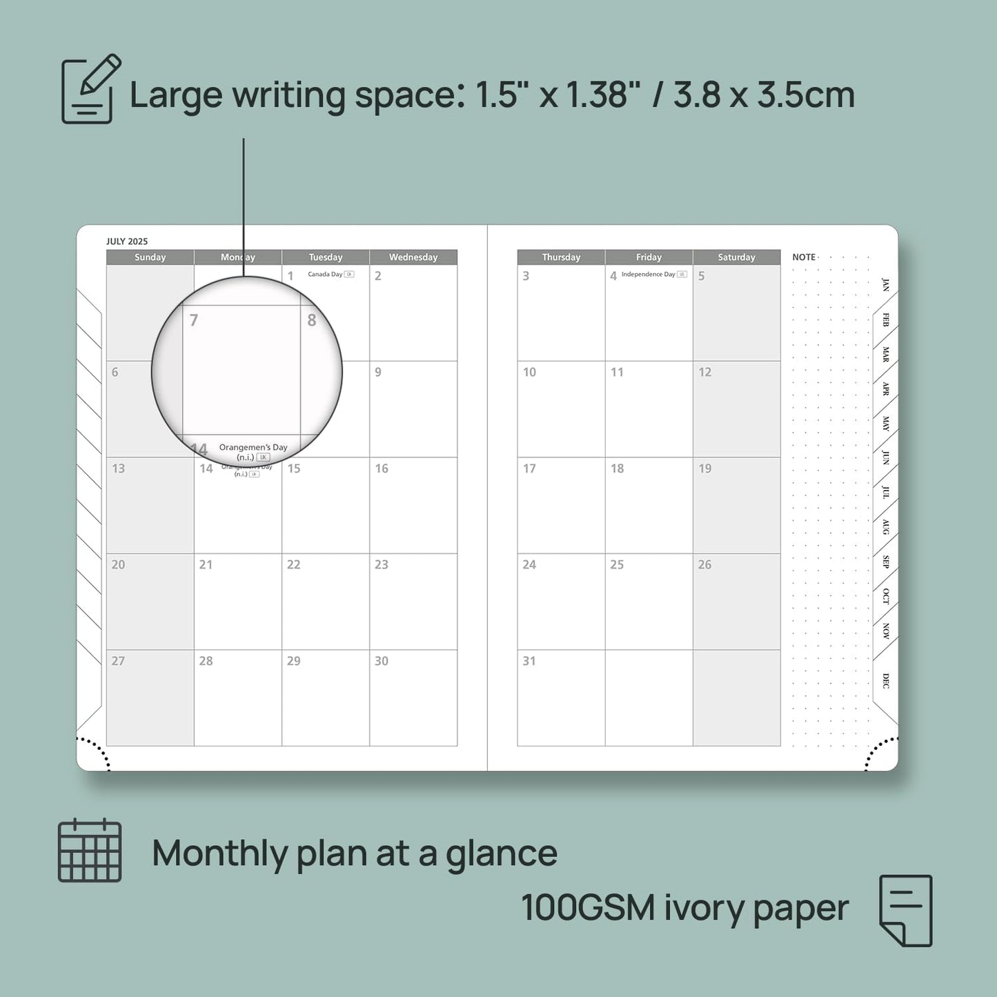 POPRUN Planner 2025-2026 (Medium - 6.5'' x 8.5'') Academic Weekly Calendar (July 2025 - June 2026) with Hourly Time Slots, Monthly Tabs, 100GSM Thick Papers, Leather Soft Cover - Burgundy Red