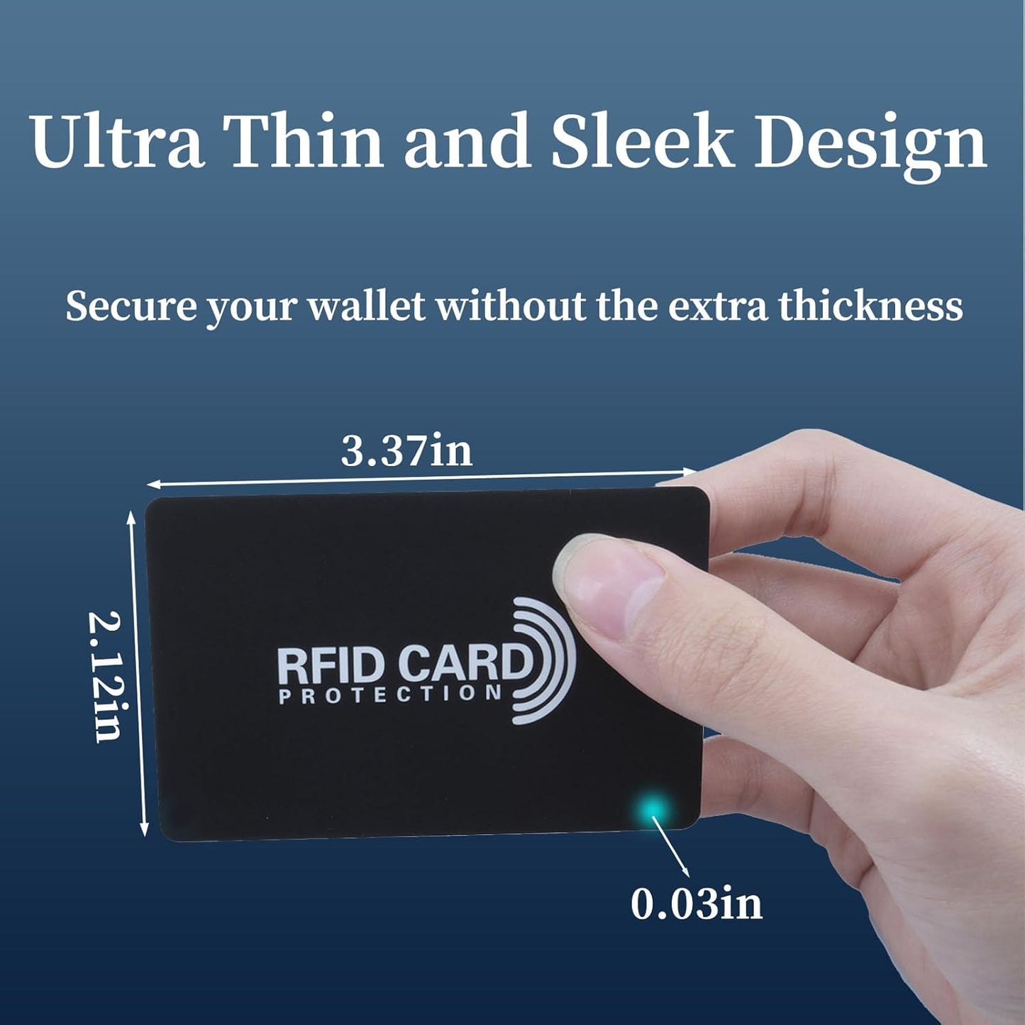 RFID Blocking Card, Contactless Bank Debit Credit Card Passport Protector, One Blocked Card Protects Entire Wallet Purse, ID/IC ATM Card Blocking for Wallet Protection(10 Pack)