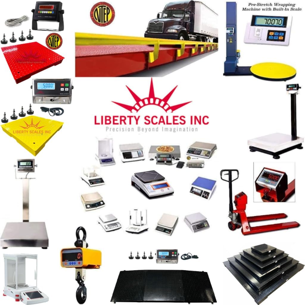 Liberty LS-B800 22" x 32" Platform 800 lbs x 0.05 Digital Bench Scale | Lockable Casters