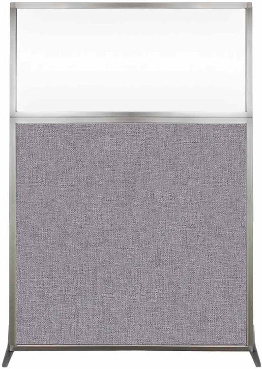 Versare Hush Screen Portable Room Divider | Workstation Wall Divider | Freestanding Privacy Hush Panels | Clear Windows | Fabric Office Divider Screen | Great for Room Separation